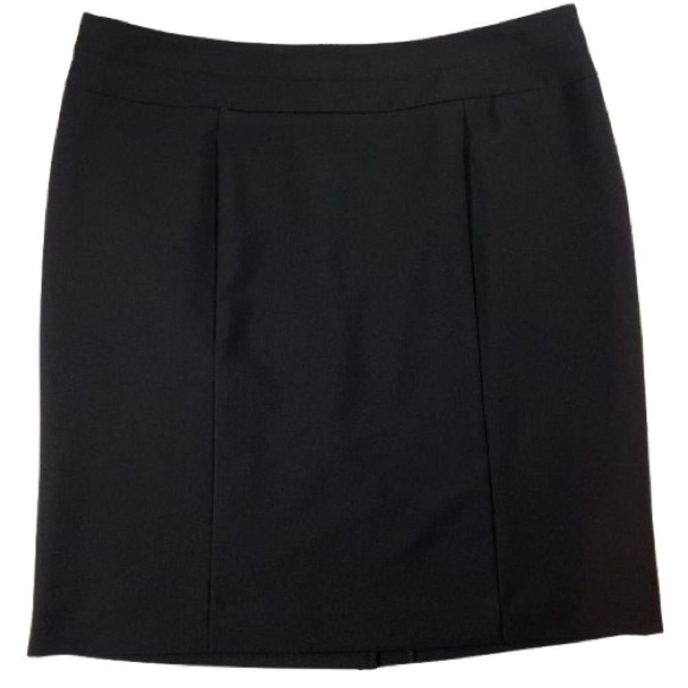 George Black Pencil Mini Skirt, Lined, Zipper Closure, Back Slit, Business